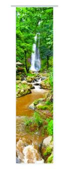 Wildnis, Schiebevorhang mit Waldmotiv Wasserfall